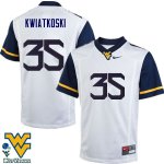 Men's West Virginia Mountaineers NCAA #35 Nick Kwiatkoski White Authentic Nike Stitched College Football Jersey OJ15F77PC